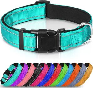 Reflective Dog Collar; Soft Neoprene Padded Breathable Nylon Pet Collar Adjustable for Medium Dogs (Color: brown, size: Medium (Pack of 1))